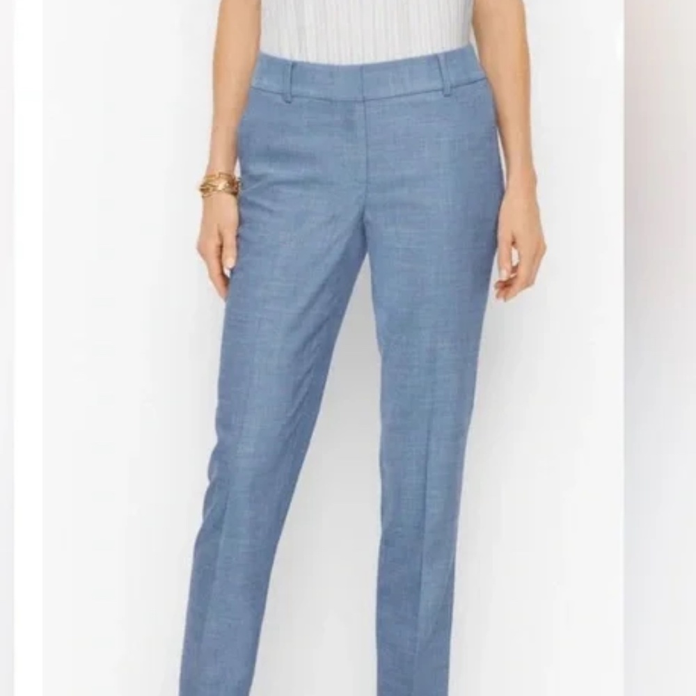 Talbots Woman Chambray Straight Leg Pant Size 20WP